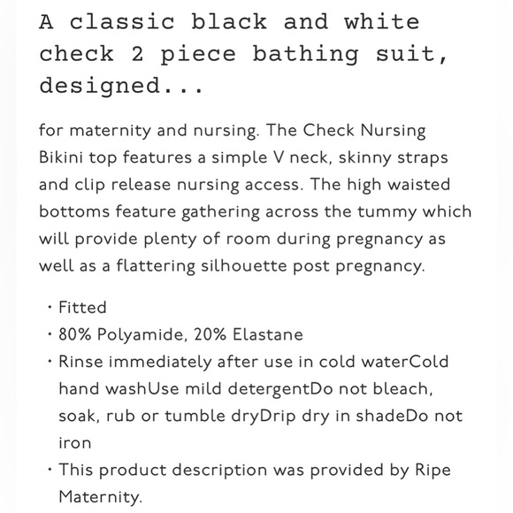 Ripe Maternity Bikini, NWOT, size small - Picture 4 of 9